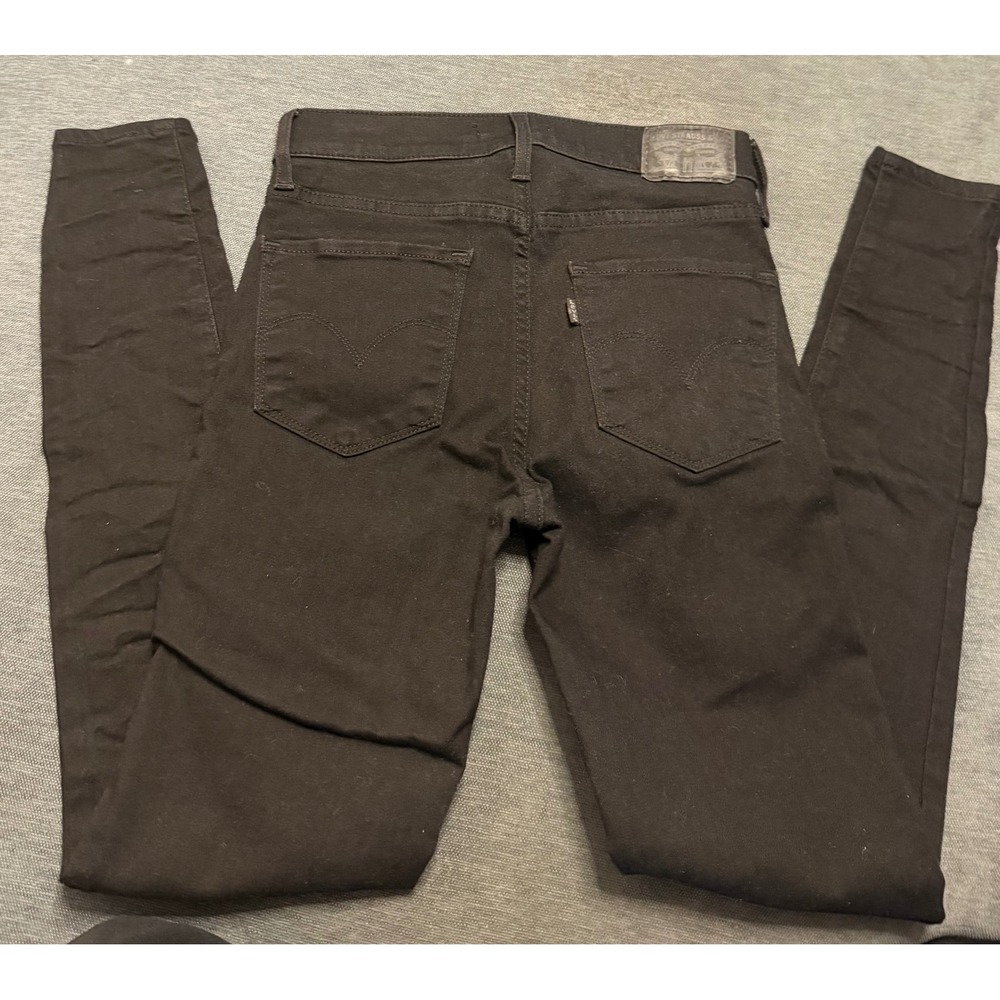 Levis‎ 720 High Rise Super Skinny Jeans Black Denim Size 26 Womens Pants - Picture 2 of 5